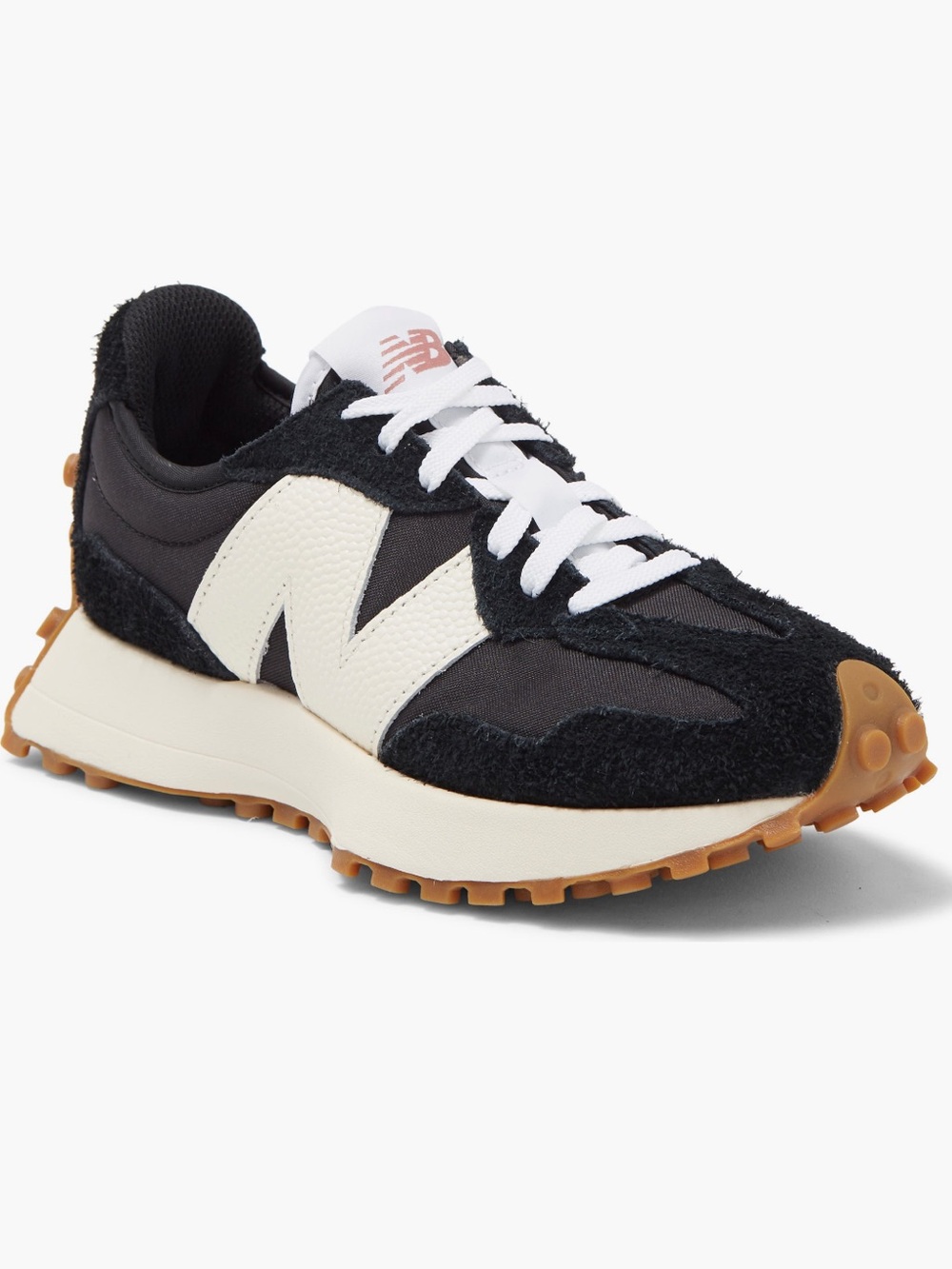 New Balance 327 Sneakers Black White Gum Colorway Sz 8
